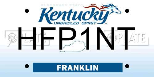 HFP1NT Kentucky License Plate