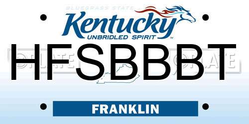 HFSBBBT Kentucky License Plate