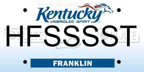HFSSSST Kentucky License Plate