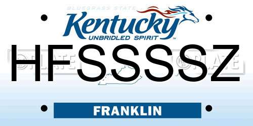 HFSSSSZ Kentucky License Plate