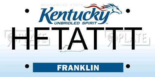 HFTATTT Kentucky License Plate