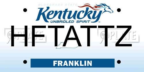 HFTATTZ Kentucky License Plate