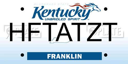 HFTATZT Kentucky License Plate