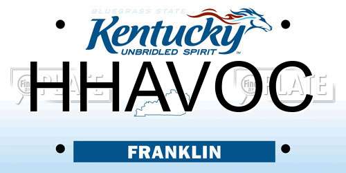 HHAVOC Kentucky License Plate