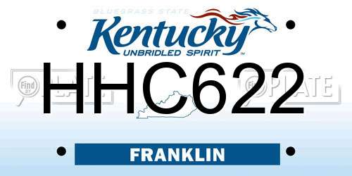 HHC622 Kentucky License Plate