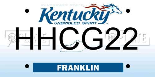 HHCG22 Kentucky License Plate