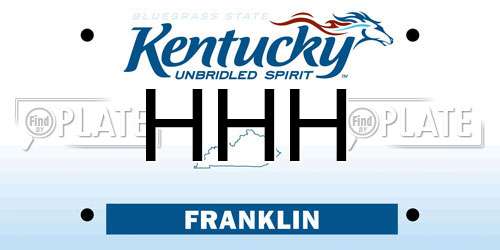 HHH Kentucky License Plate