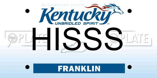 HISSS Kentucky License Plate