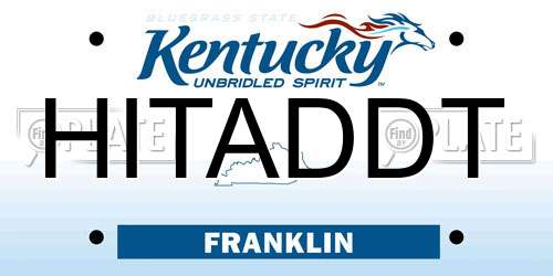 HITADDT Kentucky License Plate