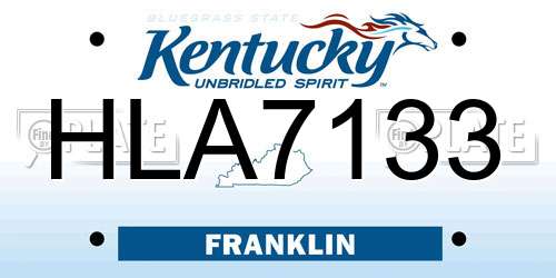 HLA7133 Kentucky License Plate