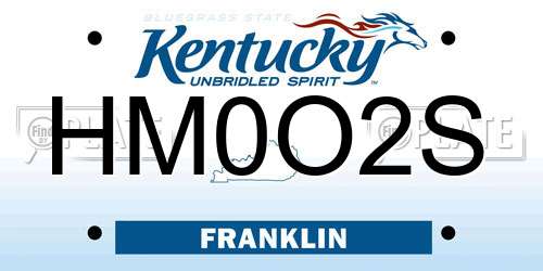 HM0O2S Kentucky License Plate