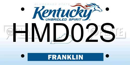 HMD02S Kentucky License Plate