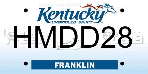 HMDD28 Kentucky License Plate