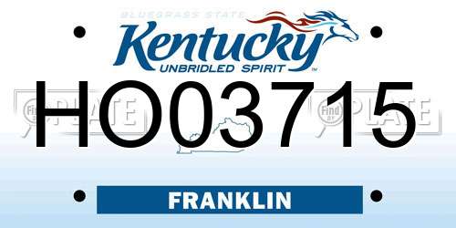 HO03715 Kentucky License Plate