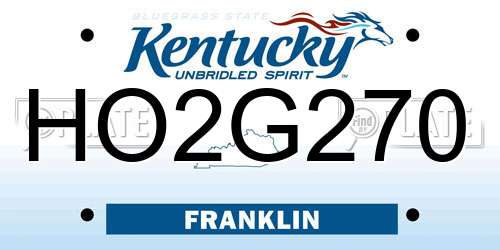 HO2G270 Kentucky License Plate