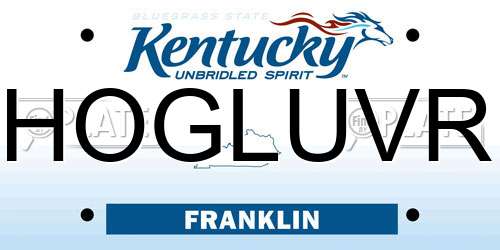 HOGLUVR Kentucky License Plate
