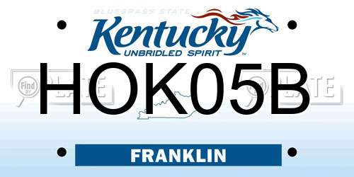 HOK05B Kentucky License Plate