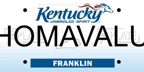 HOMAVALU Kentucky License Plate