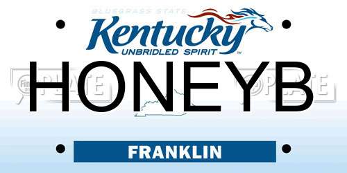 HONEYB Kentucky License Plate
