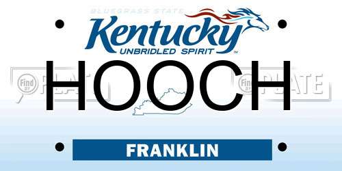 HOOCH Kentucky License Plate