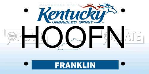 HOOFN Kentucky License Plate
