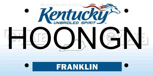 HOONGN Kentucky License Plate