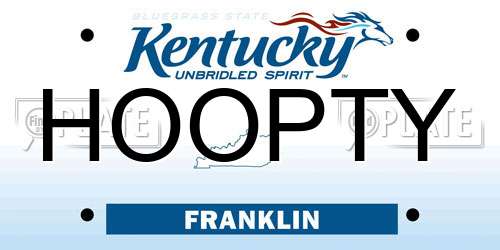 HOOPTY Kentucky License Plate