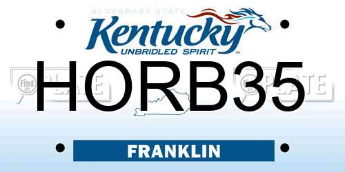 HORB35 Kentucky License Plate