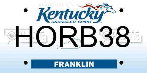 HORB38 Kentucky License Plate