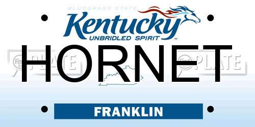 HORNET Kentucky License Plate