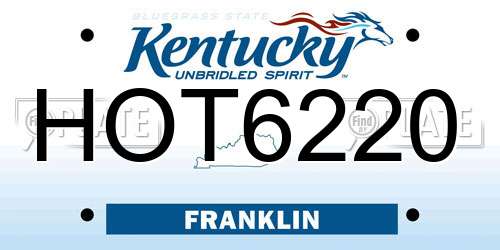 HOT6220 Kentucky License Plate
