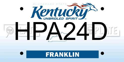 HPA24D Kentucky License Plate