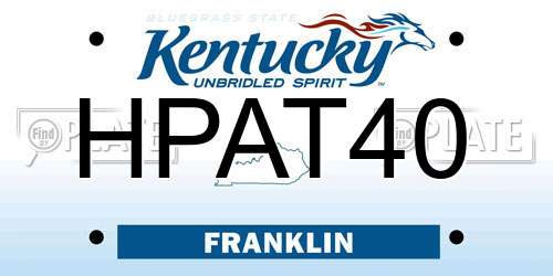 HPAT40 Kentucky License Plate