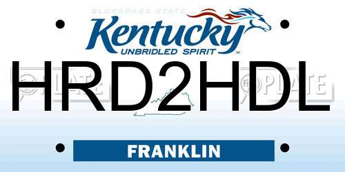 HRD2HDL Kentucky License Plate
