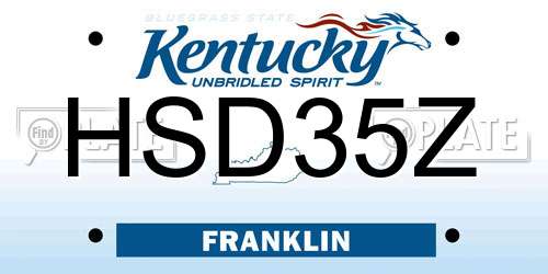 HSD35Z Kentucky License Plate
