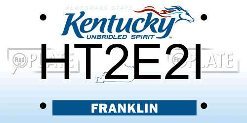 HT2E2I Kentucky License Plate