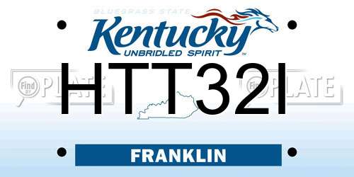 HTT32I Kentucky License Plate