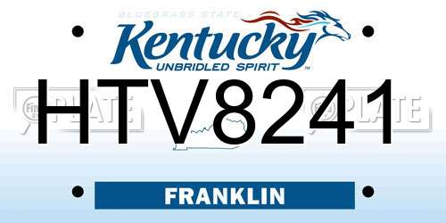 HTV8241 Kentucky License Plate