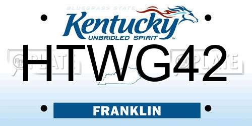 HTWG42 Kentucky License Plate