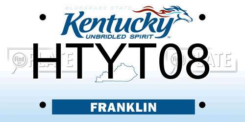 HTYT08 Kentucky License Plate