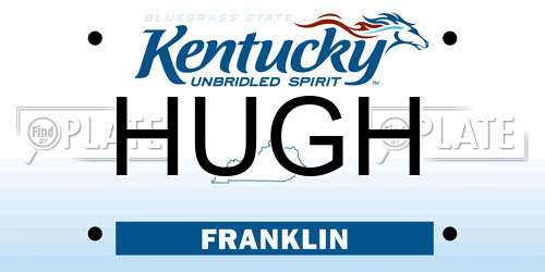 HUGH Kentucky License Plate