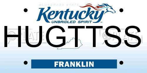 HUGTTSS Kentucky License Plate