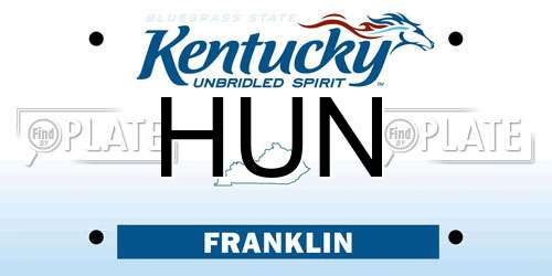 HUN Kentucky License Plate