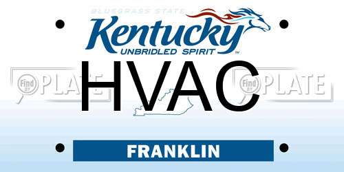 HVAC Kentucky License Plate