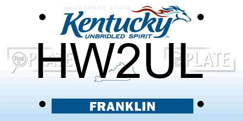 HW2UL Kentucky License Plate