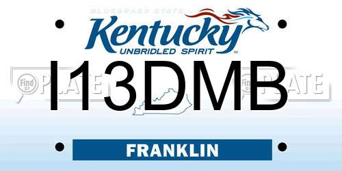 I13DMB Kentucky License Plate