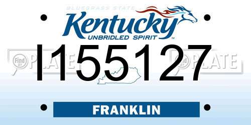 I155127 Kentucky License Plate