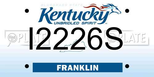 I2226S Kentucky License Plate
