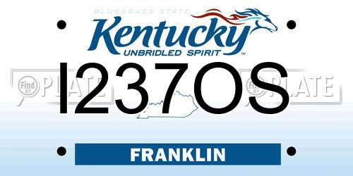I237OS Kentucky License Plate