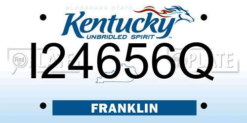 I24656Q Kentucky License Plate